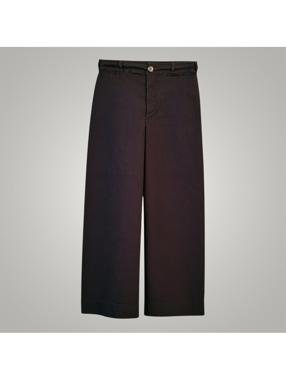 Maeve by Anthropologie Wide Leg Cropped Black Pants | 31
